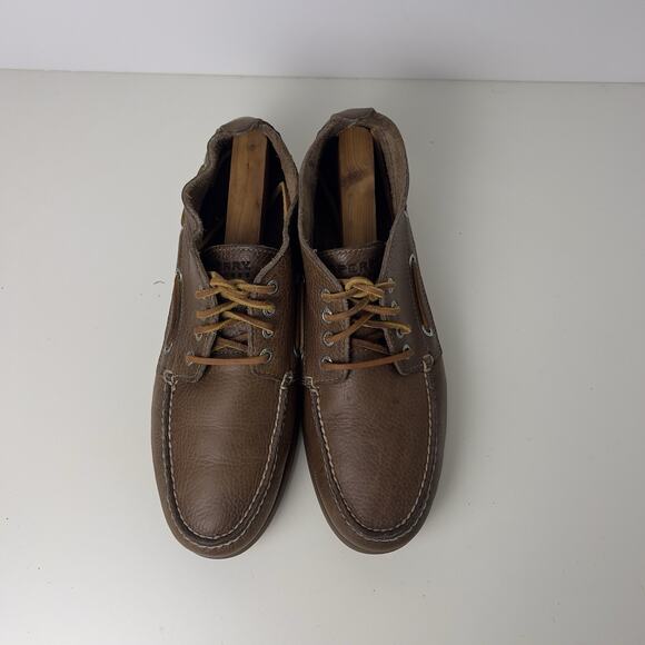 Sperry Men\'s Brown Leather Chukka Hi Top Boat Shoe Boots Size 11M Lace Up
